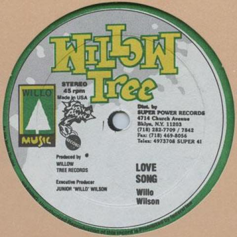 12inch Record WILLOW WILSON - Love Song; Version / Wonderful Worl JRW001 Willow Tree 1993 US Reggae, Ska & Dub
12inch Record WILLOW WILSON - Love Song; Version / Wonderful Worl JRW001 Willow Tree 1993 US Reggae, Ska & Dub