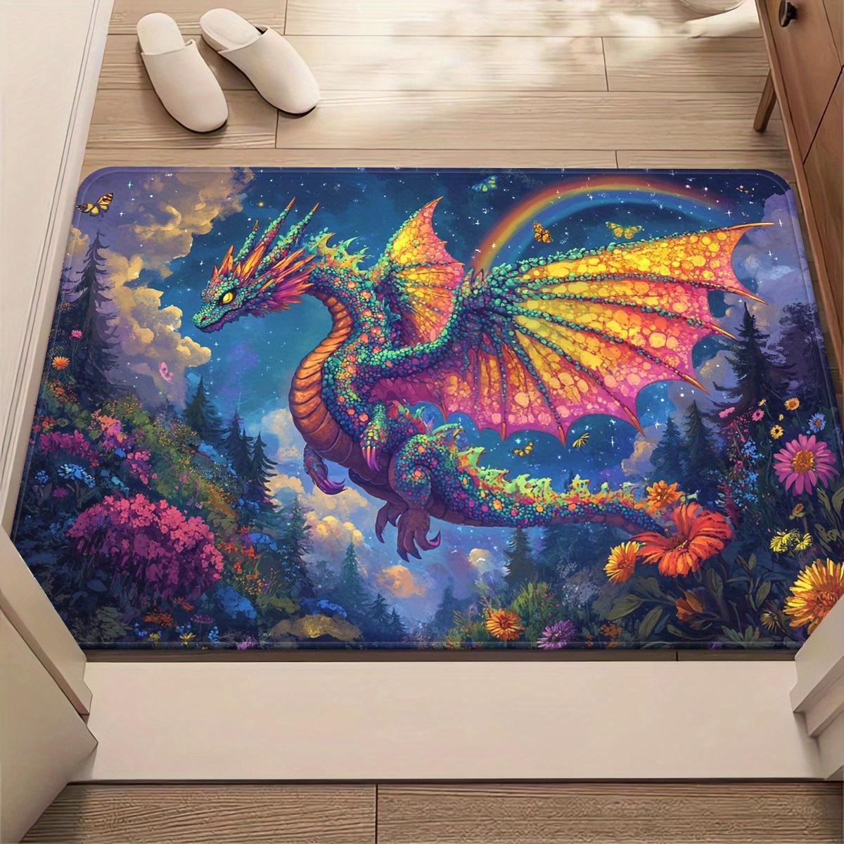 1pc Fantasy Dragon with Rainbow Wings HD Printed Doormat Non-Slip Absorbent Rug for Bathroom Bedroom Outdoor 40x60cm
1pc Fantasy Dragon with Rainbow Wings HD Printed Doormat Non-Slip Absorbent Rug for Bathroom Bedroom Outdoor 40x60cm