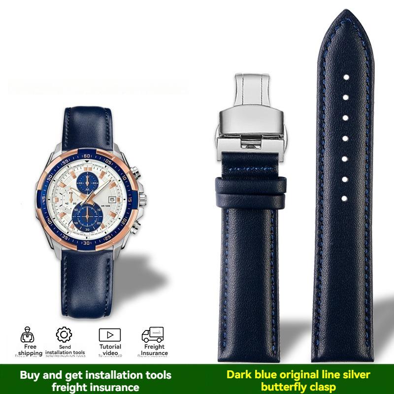 For Casio EDIFICE Watch Ocean Heart EFR-539L Racing F1 Cowhide Watch Bands EFR-539 Black Blue Male Calfskin Wristband 23mm 23mm-width
For Casio EDIFICE Watch Ocean Heart EFR-539L Racing F1 Cowhide Watch Bands EFR-539 Black Blue Male Calfskin Wristband 23mm 23mm-width