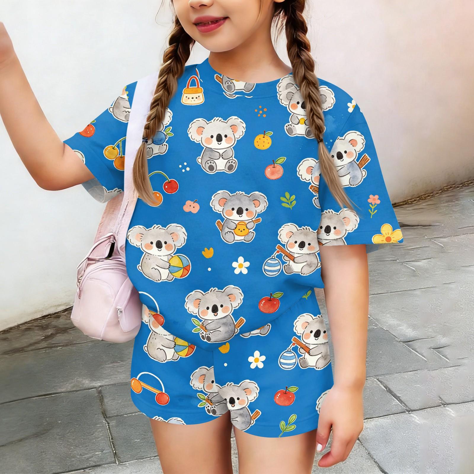 Kids Casual Short Sleeve Top and Shorts Set Lightweight Comfortable Soft Fabric Animal Print Summer Outfit for Boys and Girls 130 синий
Kids Casual Short Sleeve Top and Shorts Set Lightweight Comfortable Soft Fabric Animal Print Summer Outfit for Boys and Girls 130 синий