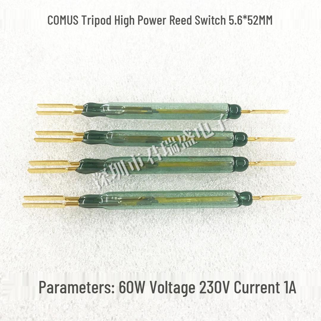GC1625 High-Power Tripod Reed Switch 5.6x52mm NO/NC, 60W, 230V, 1A COUMUS
GC1625 High-Power Tripod Reed Switch 5.6x52mm NO/NC, 60W, 230V, 1A COUMUS