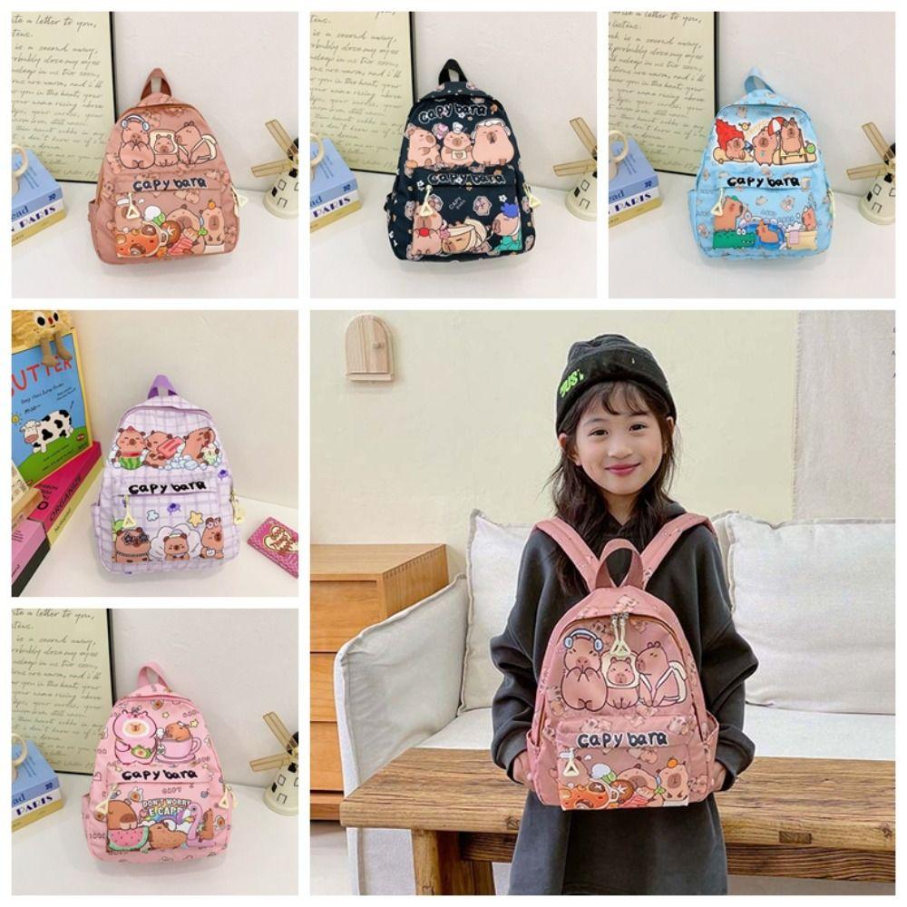 Nylon Capybara Backpack Wide Straps Large Capacity School Bag Cute Cartoon Animal Daypack Gifts синій
Nylon Capybara Backpack Wide Straps Large Capacity School Bag Cute Cartoon Animal Daypack Gifts синій