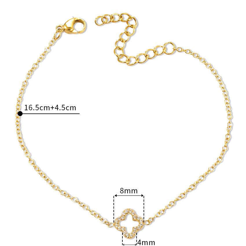 Creative Rhinestone Four-Leaf Clover Bracelet For Women, Popular Elements Shiny Diamond Anklet 18K золотий
Creative Rhinestone Four-Leaf Clover Bracelet For Women, Popular Elements Shiny Diamond Anklet 18K золотий