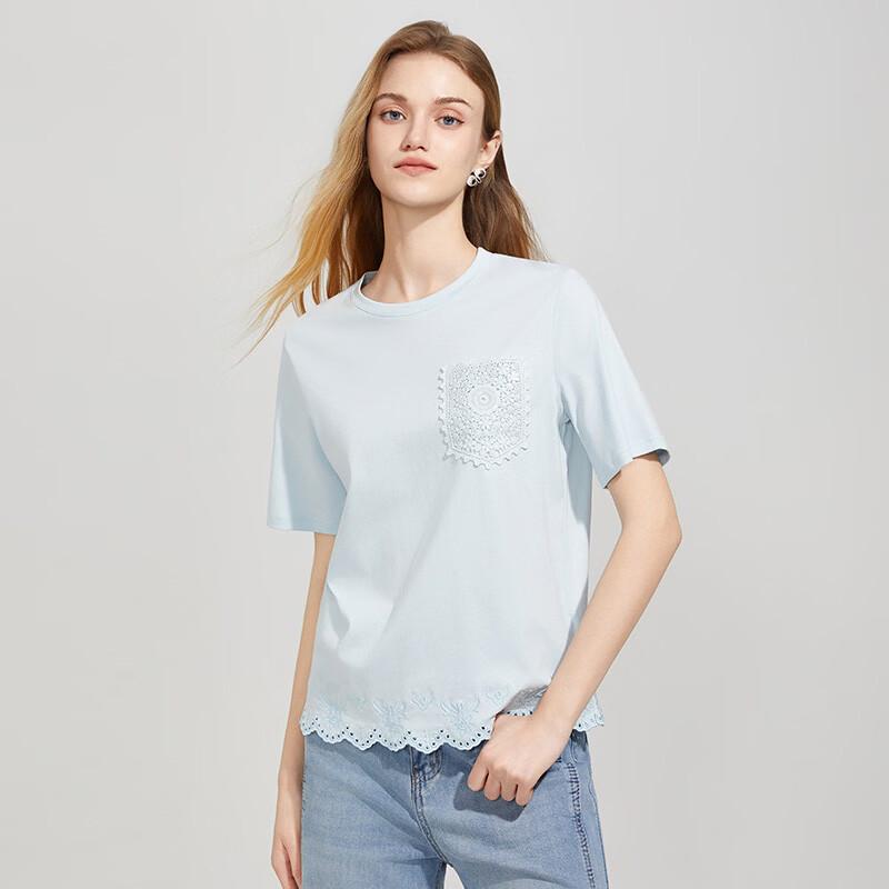 Women s Fashion Lace Embroidered Short Sleeve T-Shirt S
Women s Fashion Lace Embroidered Short Sleeve T-Shirt S