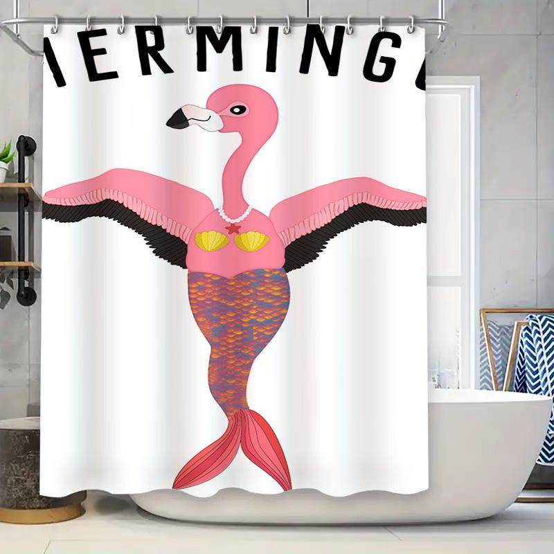 Pink Flamingo Mermaid Shower Curtain Home Decor Bathroom Accessories Customizable Size Waterproof Print Pattern Modern Design W60H190(CM)-1 Pcs
Pink Flamingo Mermaid Shower Curtain Home Decor Bathroom Accessories Customizable Size Waterproof Print Pattern Modern Design W60H190(CM)-1 Pcs