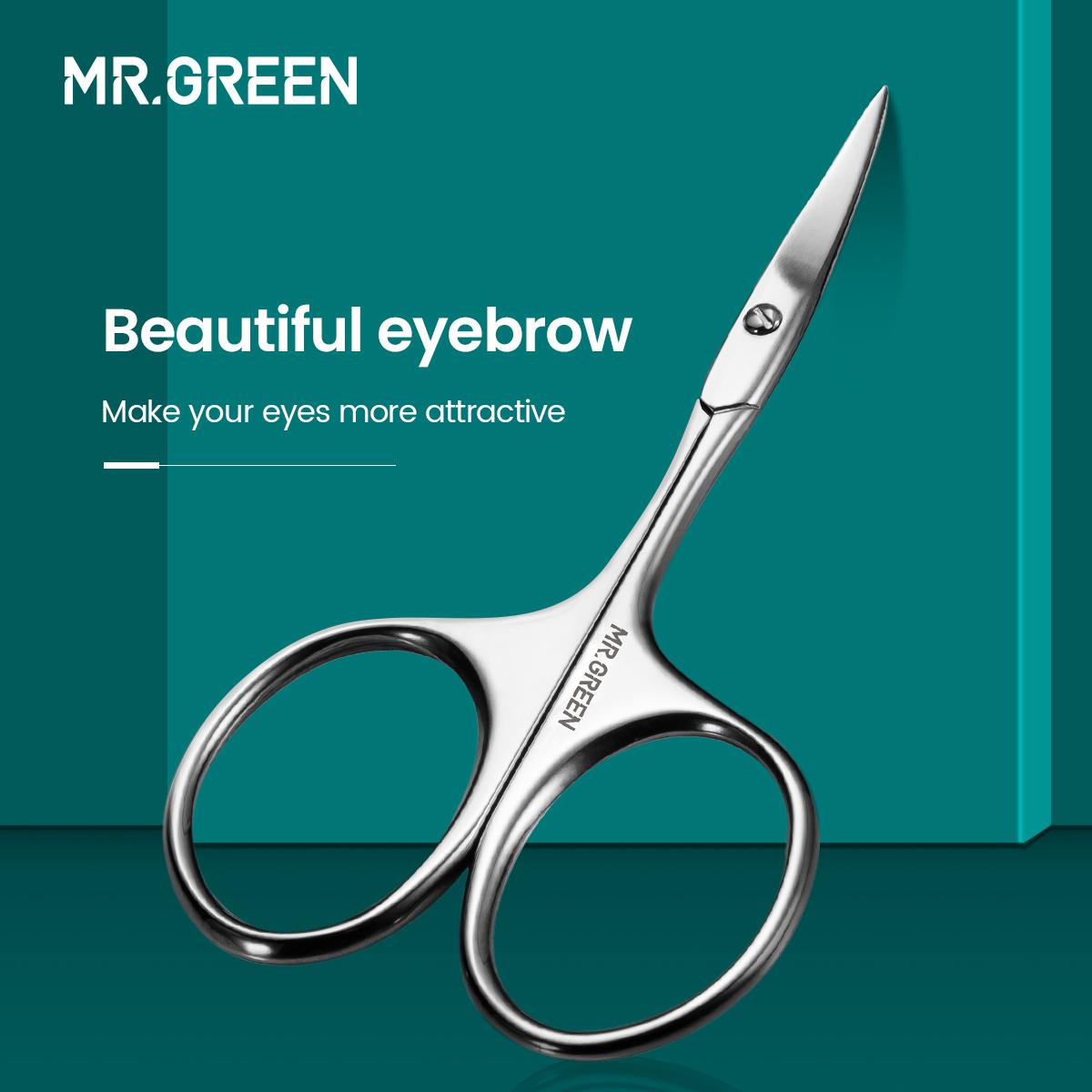 MR.GREEN ножницы для бровей с изогнутым лезвием, профессиональный маникюрный триммер из нержавеющей стали, инструмент для удаления волос с бровей и ресниц
MR.GREEN ножницы для бровей с изогнутым лезвием, профессиональный маникюрный триммер из нержавеющей стали, инструмент для удаления волос с бровей и ресниц