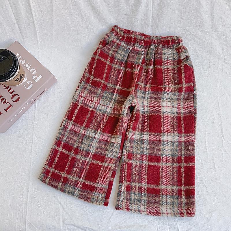 Children s Winter Plaid Wool Trousers - Wide-Leg & Straight-Leg Styles for Boys and Girls (TW362) Size 100
Children s Winter Plaid Wool Trousers - Wide-Leg & Straight-Leg Styles for Boys and Girls (TW362) Size 100