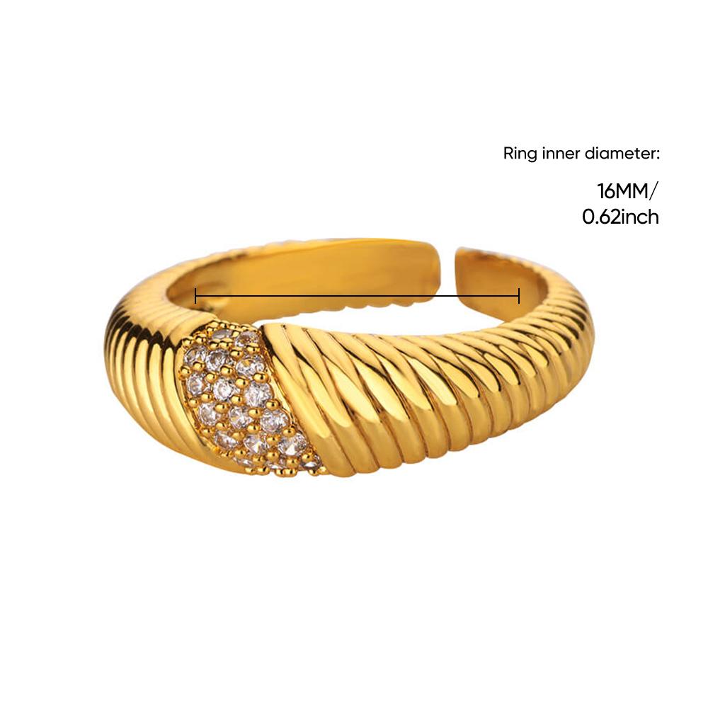 Coil Textured Croissant Rings for Women Pave Setting Zircon Gold Color Wedding Couple Ring New Aesthetic Vintage Zircon Gift
Coil Textured Croissant Rings for Women Pave Setting Zircon Gold Color Wedding Couple Ring New Aesthetic Vintage Zircon Gift
