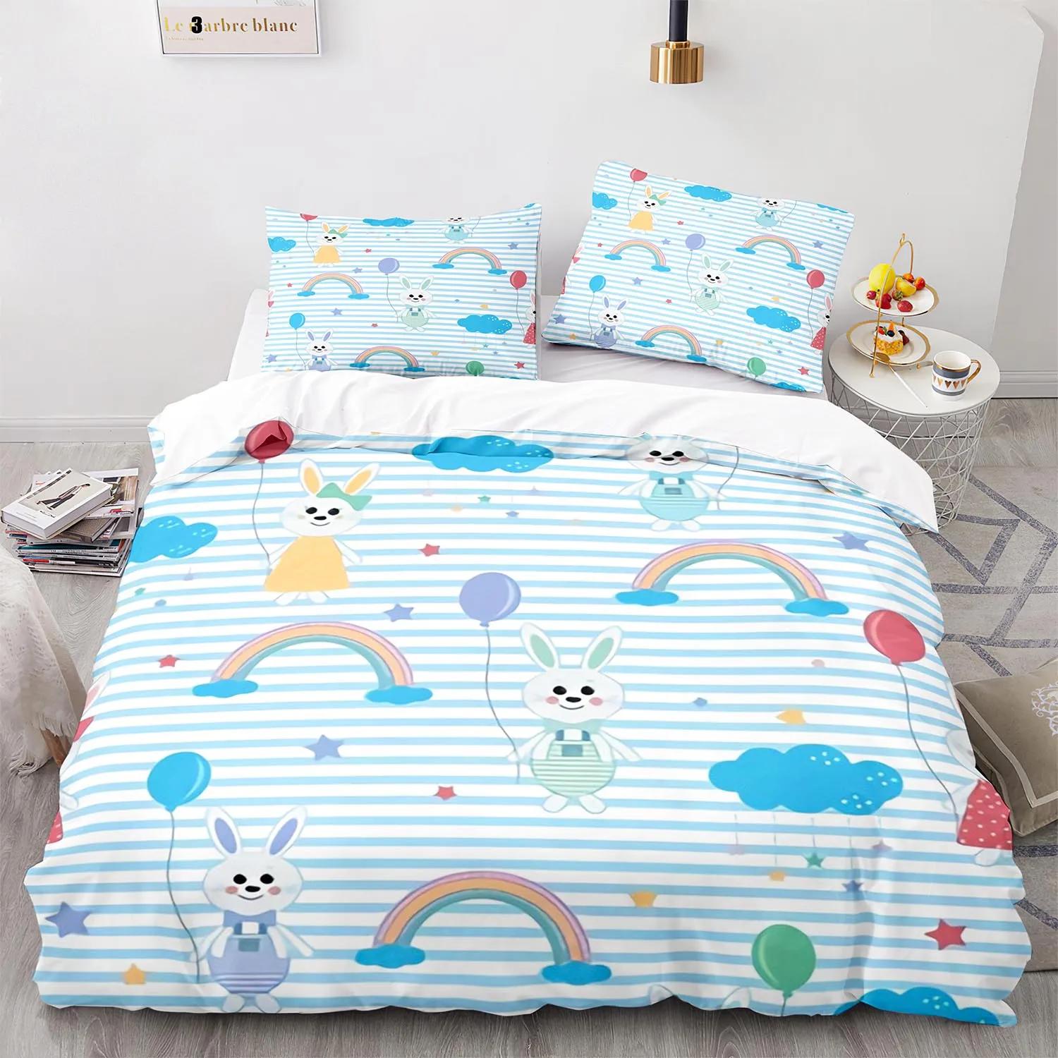 Rabit Rainbow King Quen Soft Duvet Cover Carton Animals for Children Young Boys Young Girls Easter Gren Polyester Comfortable Quilt Cover Bedrom Decor 135*200cm Eu-Single
Rabit Rainbow King Quen Soft Duvet Cover Carton Animals for Children Young Boys Young Girls Easter Gren Polyester Comfortable Quilt Cover Bedrom Decor 135*200cm Eu-Single