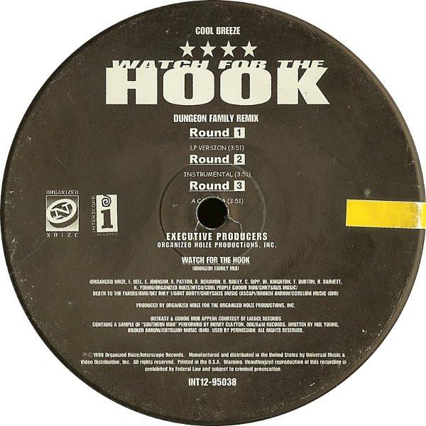 12inch Record COOL BREEZE Watch For The Hook Dungeon Family INT1295038 INTERSCOPE REC 1998 US Rap HipHopRB Used
12inch Record COOL BREEZE Watch For The Hook Dungeon Family INT1295038 INTERSCOPE REC 1998 US Rap HipHopRB Used