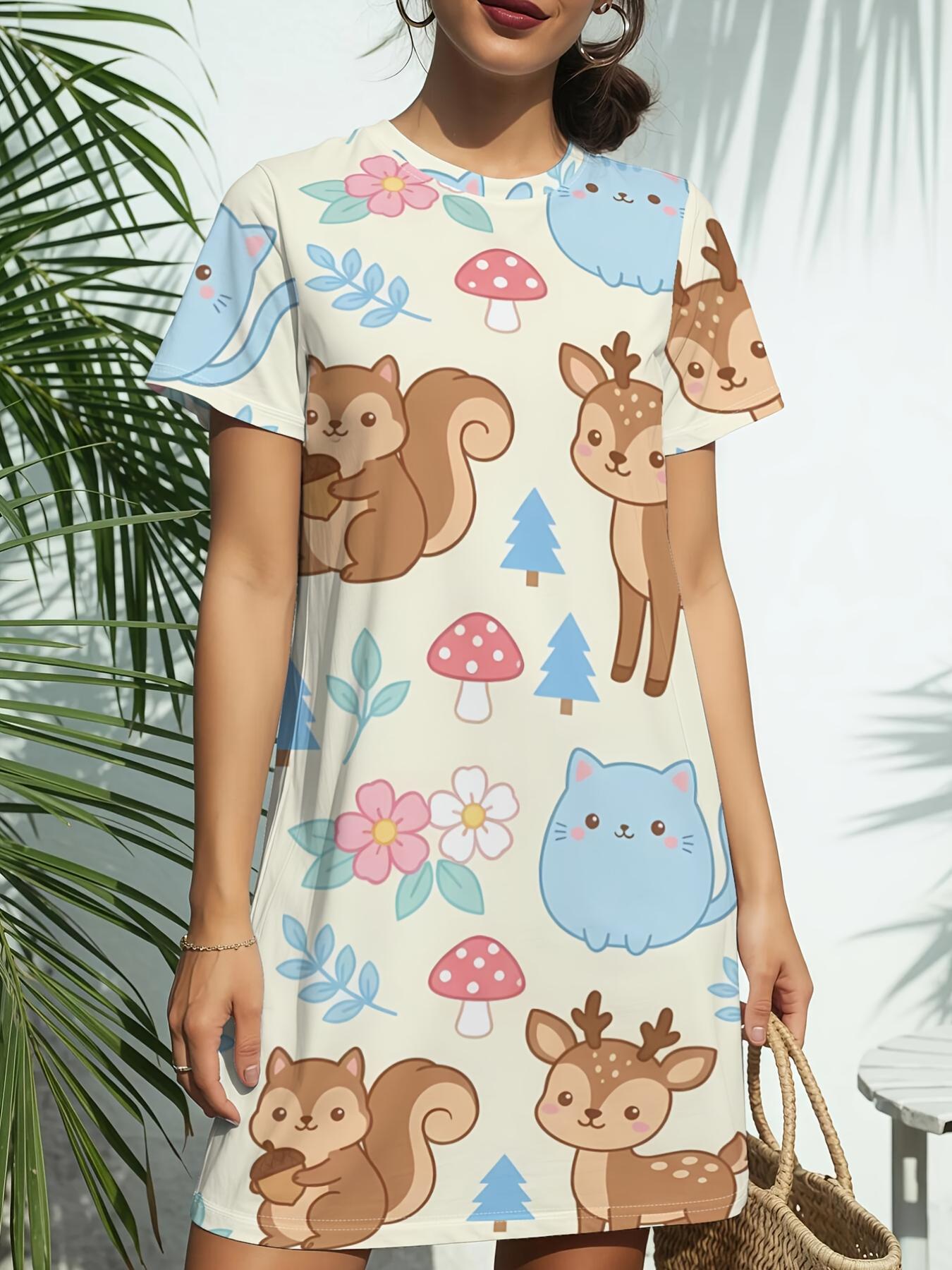 Women S New Crew Neck Short Sleeve T-Shirt Dress. American Trend Digital Print. Casual And Versatile for Spring And Summer. Elegant And Chic Women D 6XL дубильная кора
Women S New Crew Neck Short Sleeve T-Shirt Dress. American Trend Digital Print. Casual And Versatile for Spring And Summer. Elegant And Chic Women D 6XL дубильная кора