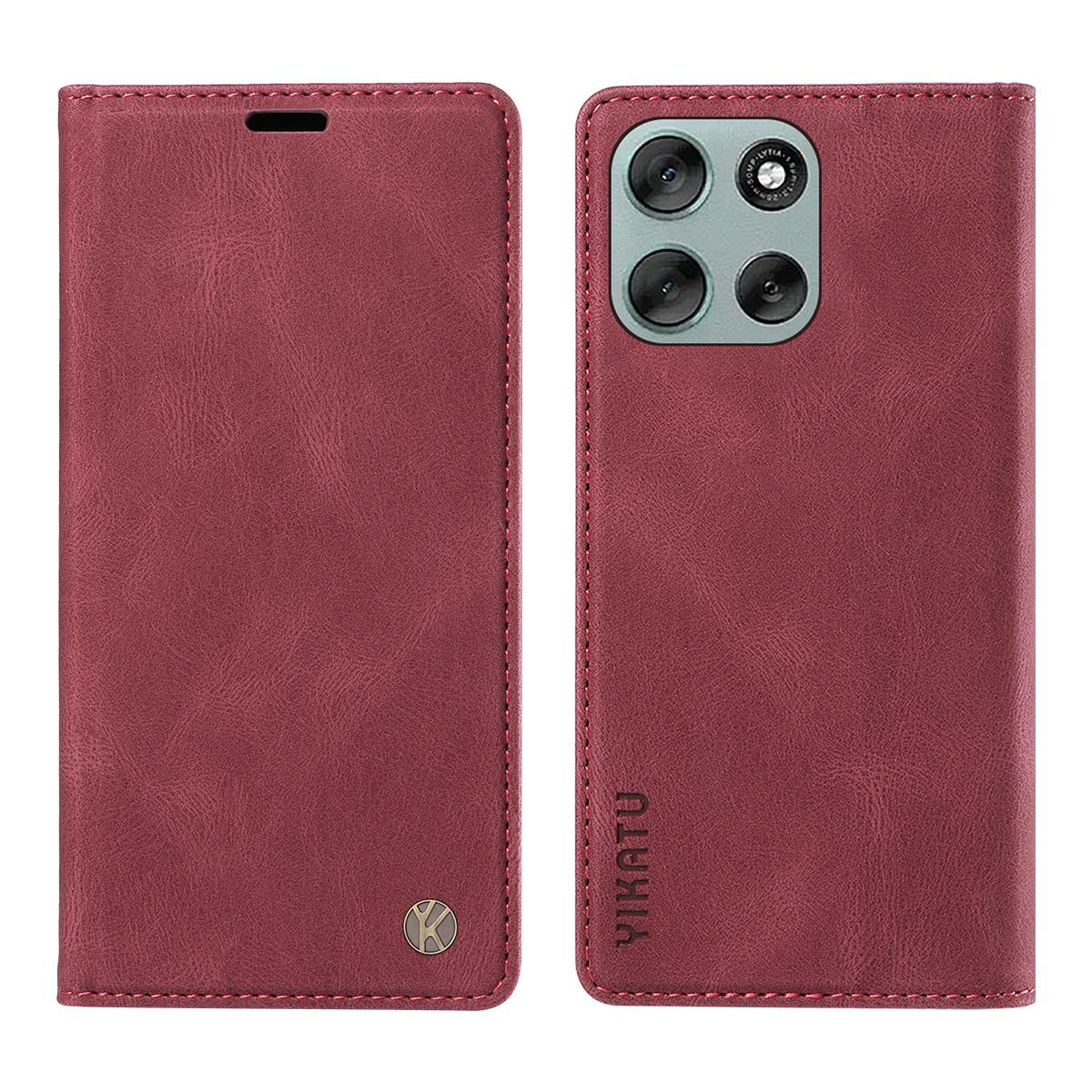 For Motorola Moto G56 5G Leather Cover YIKATU YK-004 Skin-Touch Wallet Phone Cases Wine Red
For Motorola Moto G56 5G Leather Cover YIKATU YK-004 Skin-Touch Wallet Phone Cases Wine Red