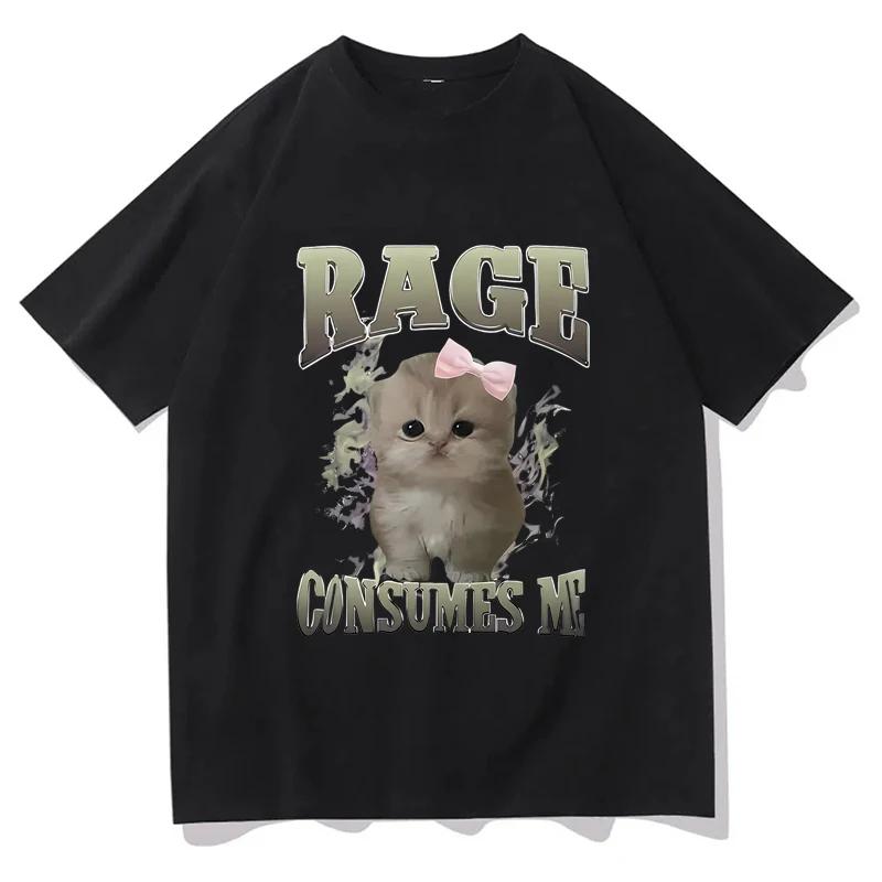 Women Clothing Rage Consumes Cat Meme Print T-shirt Summer Fashion Kawaii Casual Loose T-shirts O-Neck Short Sleeve Tees Unisex 4XL
Women Clothing Rage Consumes Cat Meme Print T-shirt Summer Fashion Kawaii Casual Loose T-shirts O-Neck Short Sleeve Tees Unisex 4XL