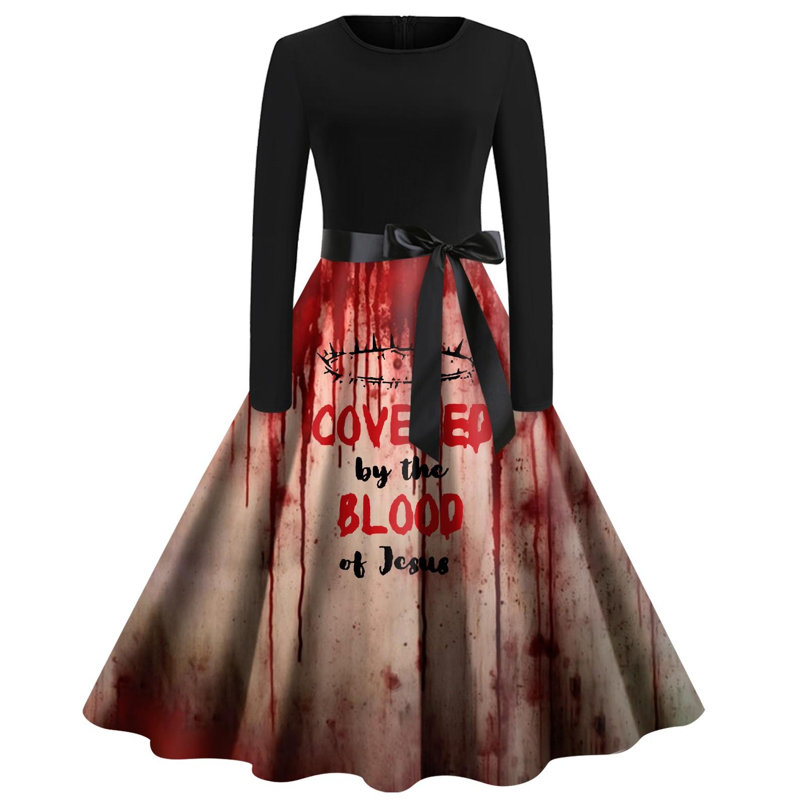 Women Halloween Print Flare Dress Long Sleeve O-Neck Dress Party Casual Dresses M червоний
Women Halloween Print Flare Dress Long Sleeve O-Neck Dress Party Casual Dresses M червоний