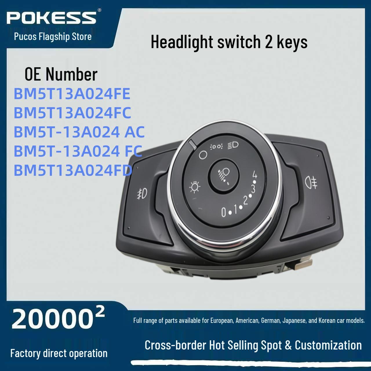 BM5T13A024FE Headlight Switch & 2 Keys for Ford Focus Pokess/Pukes
BM5T13A024FE Headlight Switch & 2 Keys for Ford Focus Pokess/Pukes