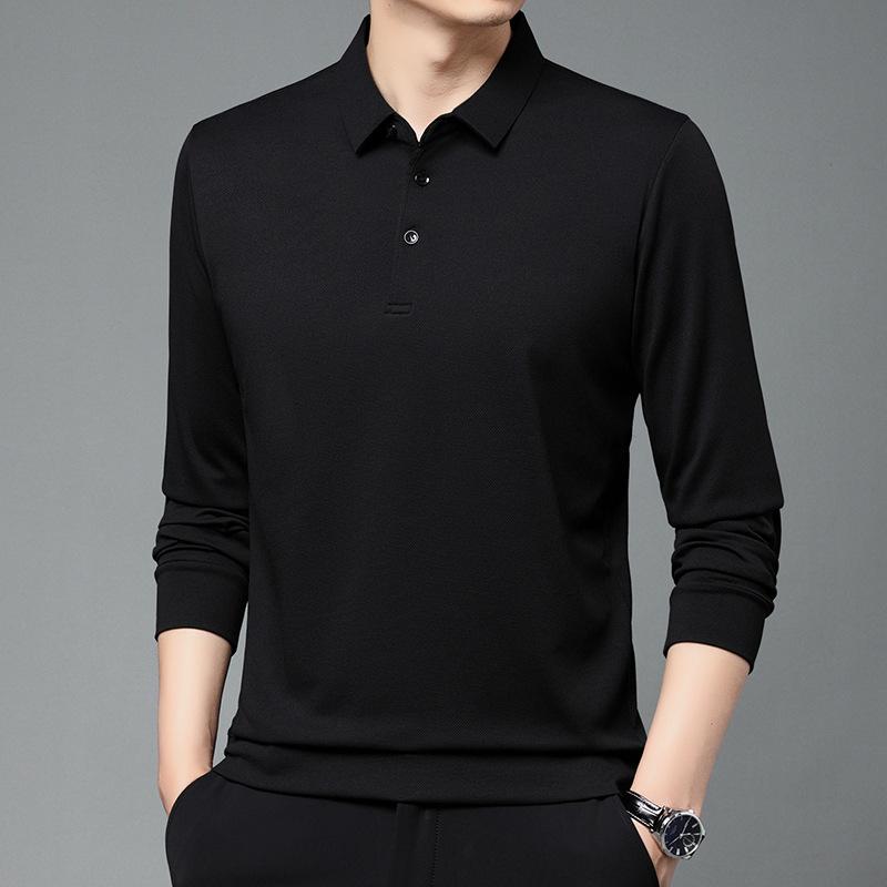 Spring Autumn Polo-neck Solid Casual Fashion Tee Male Long Sleeve T-shirt All-match Bottomed Pullover Top Men M
Spring Autumn Polo-neck Solid Casual Fashion Tee Male Long Sleeve T-shirt All-match Bottomed Pullover Top Men M
