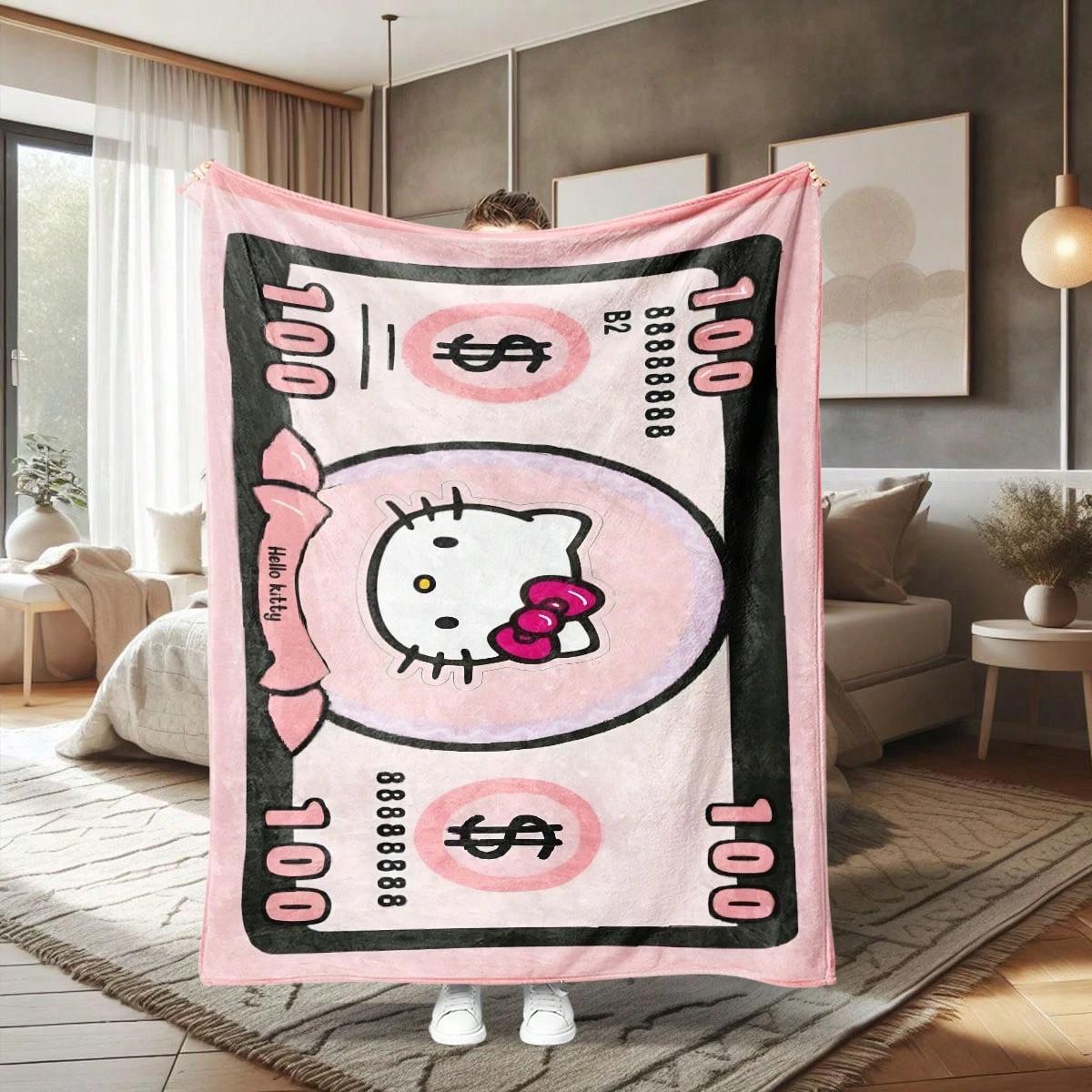1pc Hello Kitty Money Design Flannel Blanket 2D Soft Warm Throw for Bedroom Living Room Camping Cozy Home Decor Trendy Cartoon 75x100cm
1pc Hello Kitty Money Design Flannel Blanket 2D Soft Warm Throw for Bedroom Living Room Camping Cozy Home Decor Trendy Cartoon 75x100cm