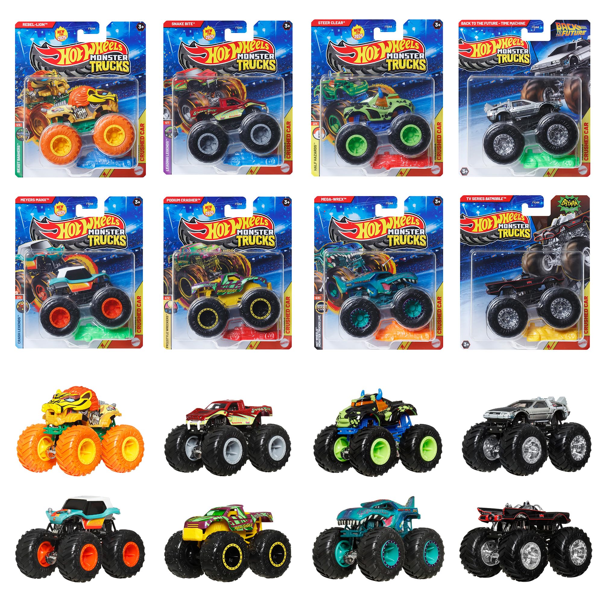 Hot Wheels Monster Truck Assortment Vehicle Toy Mini Car 8 Cars Box Sold for Ages and Up Multi 164 983D-FYJ44
Hot Wheels Monster Truck Assortment Vehicle Toy Mini Car 8 Cars Box Sold for Ages and Up Multi 164 983D-FYJ44