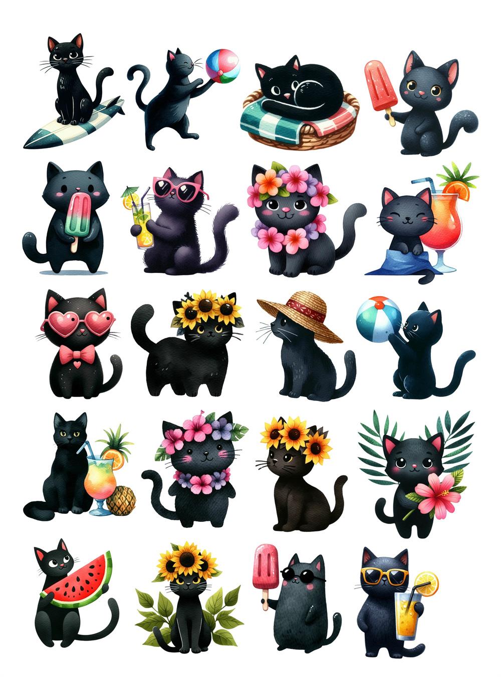 20pcs Creative Cute Self-made Summer Hawaiian Black Cat Scrapbooking Stickers /decorative Sticker /DIY Craft Photo Albums білий
20pcs Creative Cute Self-made Summer Hawaiian Black Cat Scrapbooking Stickers /decorative Sticker /DIY Craft Photo Albums білий