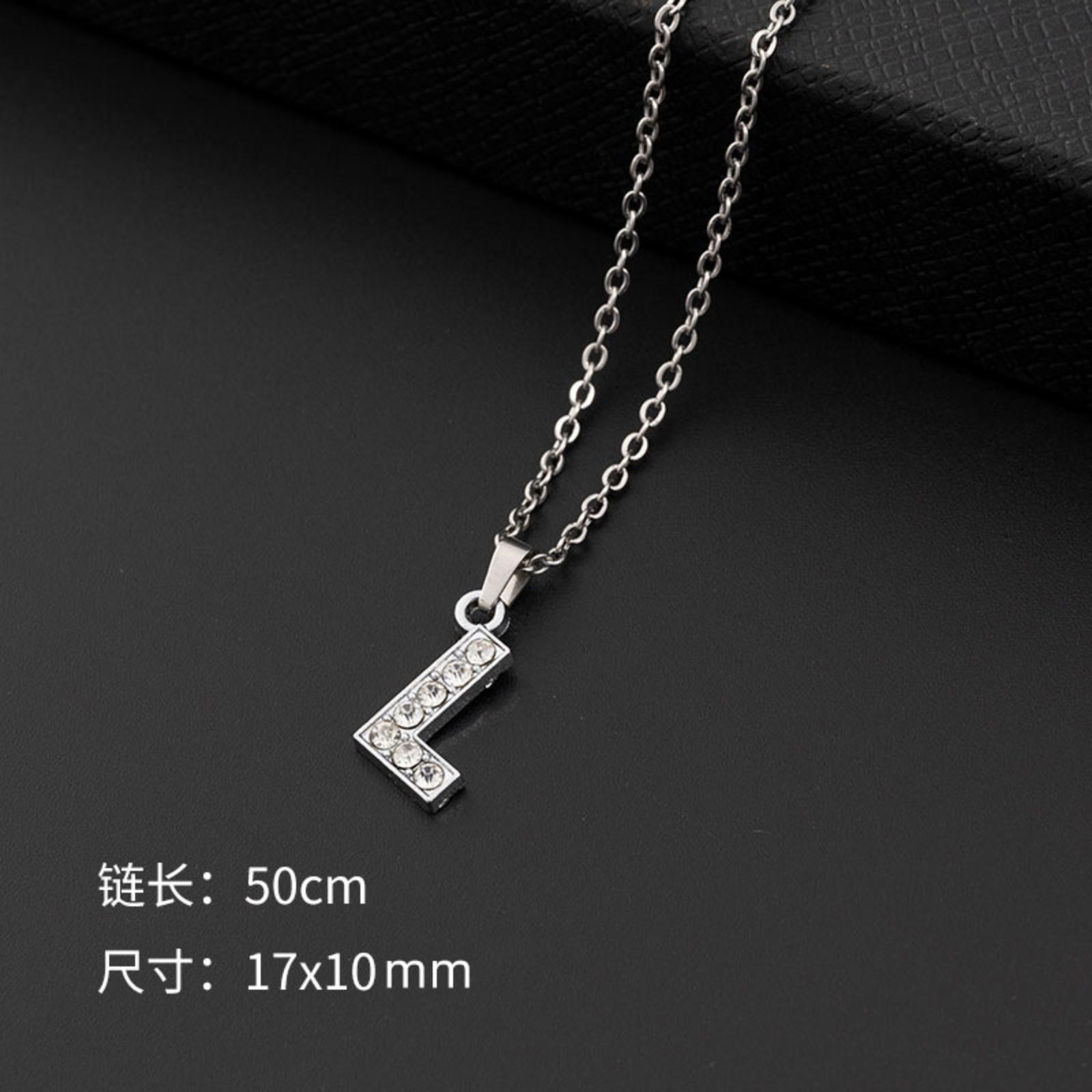 European And American- Jewelry Necklace With Diamond-studded English Letter Pendant Women s Stainless Steel Letter Necklace Jewelry Accessory One Size
European And American- Jewelry Necklace With Diamond-studded English Letter Pendant Women s Stainless Steel Letter Necklace Jewelry Accessory One Size