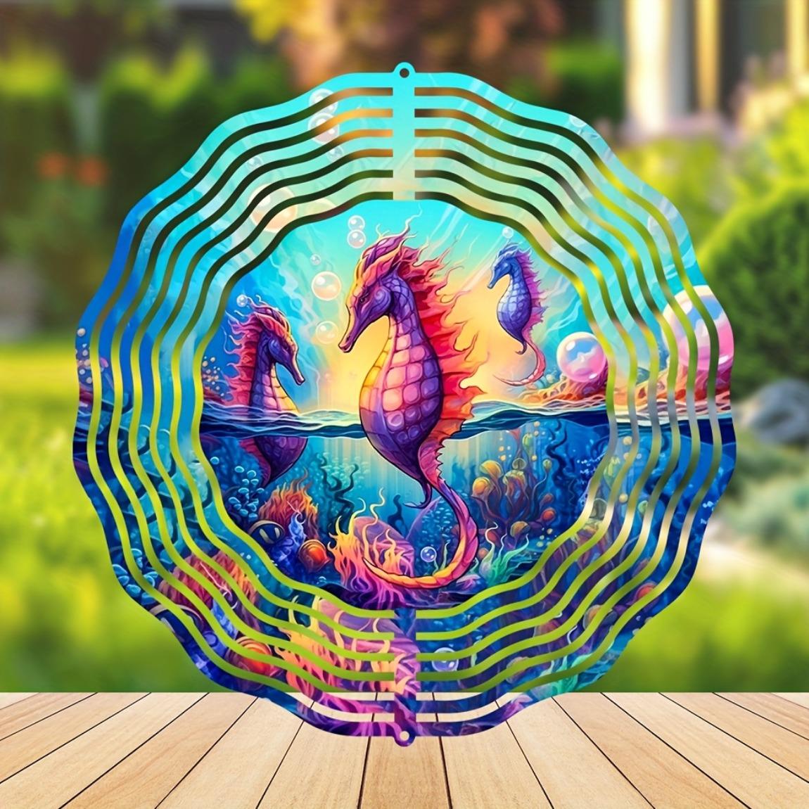 Metal Seahorse Wind Spinner with Colorful Fish Coral Design 25cm Stainless Steel Kinetic Art for Indoor Outdoor Garden Decor
Metal Seahorse Wind Spinner with Colorful Fish Coral Design 25cm Stainless Steel Kinetic Art for Indoor Outdoor Garden Decor