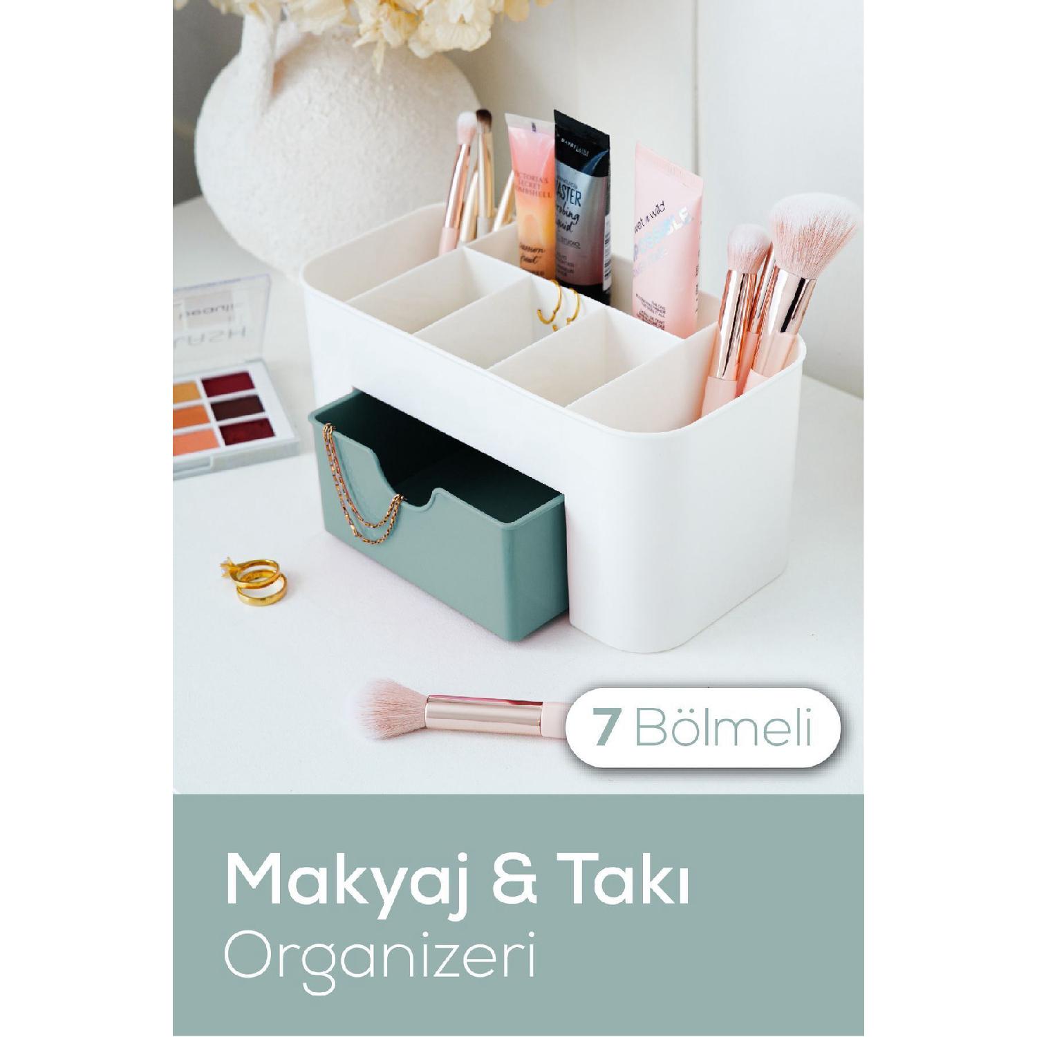 Makeup Jewelry Organizer With 7 Compartments And Drawers - Desktop Organizer Mint рожевий
Makeup Jewelry Organizer With 7 Compartments And Drawers - Desktop Organizer Mint рожевий
