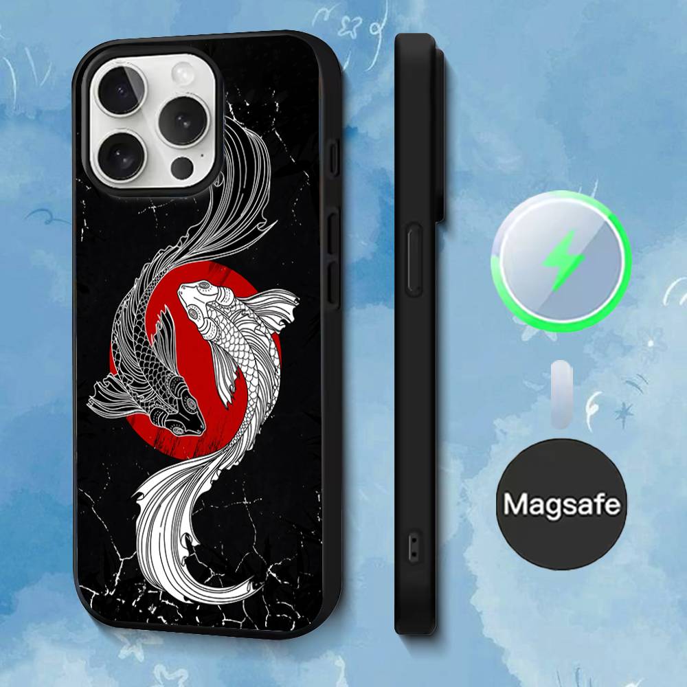 Koi Carp Fish Yin Yang Art Phone Case For iPhone 17,16,15,14,13,12,11,Pro,Max,Plus,Mini,SE4,E Magnetic Magsafe Wireless Charging iPhone15promax
Koi Carp Fish Yin Yang Art Phone Case For iPhone 17,16,15,14,13,12,11,Pro,Max,Plus,Mini,SE4,E Magnetic Magsafe Wireless Charging iPhone15promax