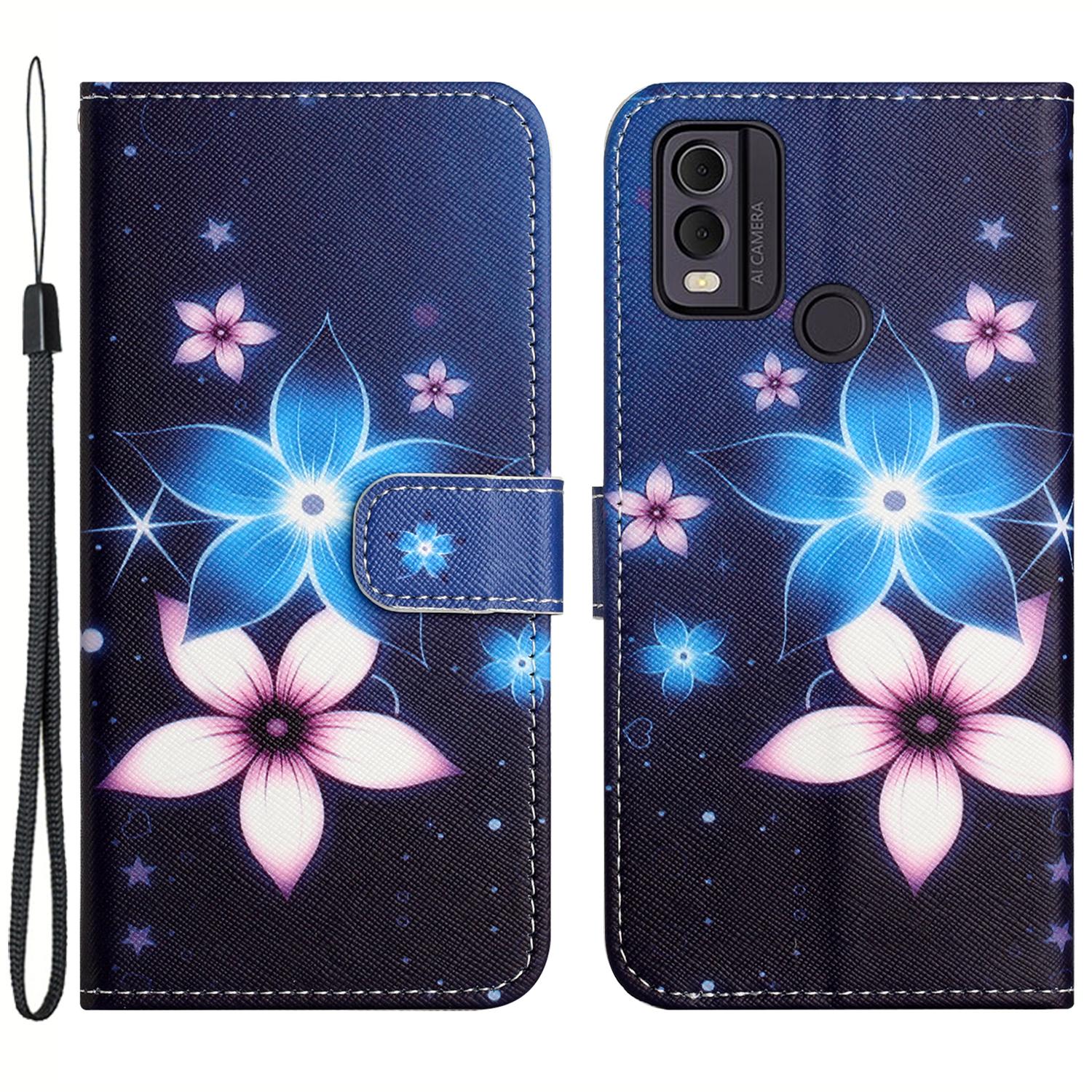 For Nokia C32/C22 PU Leather Wallet Phone Case 3D Pattern Printing Phone Stand Cover Blue Flower
For Nokia C32/C22 PU Leather Wallet Phone Case 3D Pattern Printing Phone Stand Cover Blue Flower