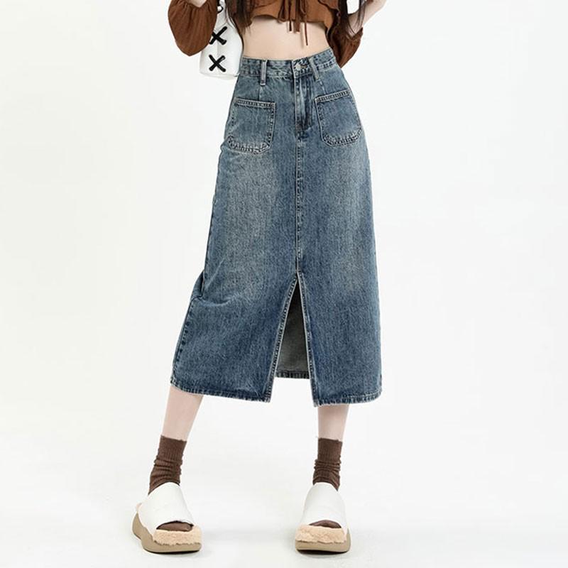 High-Waisted A-Line Slit Denim Midi Skirt for Pear-Shaped Figures 2XL синій
High-Waisted A-Line Slit Denim Midi Skirt for Pear-Shaped Figures 2XL синій