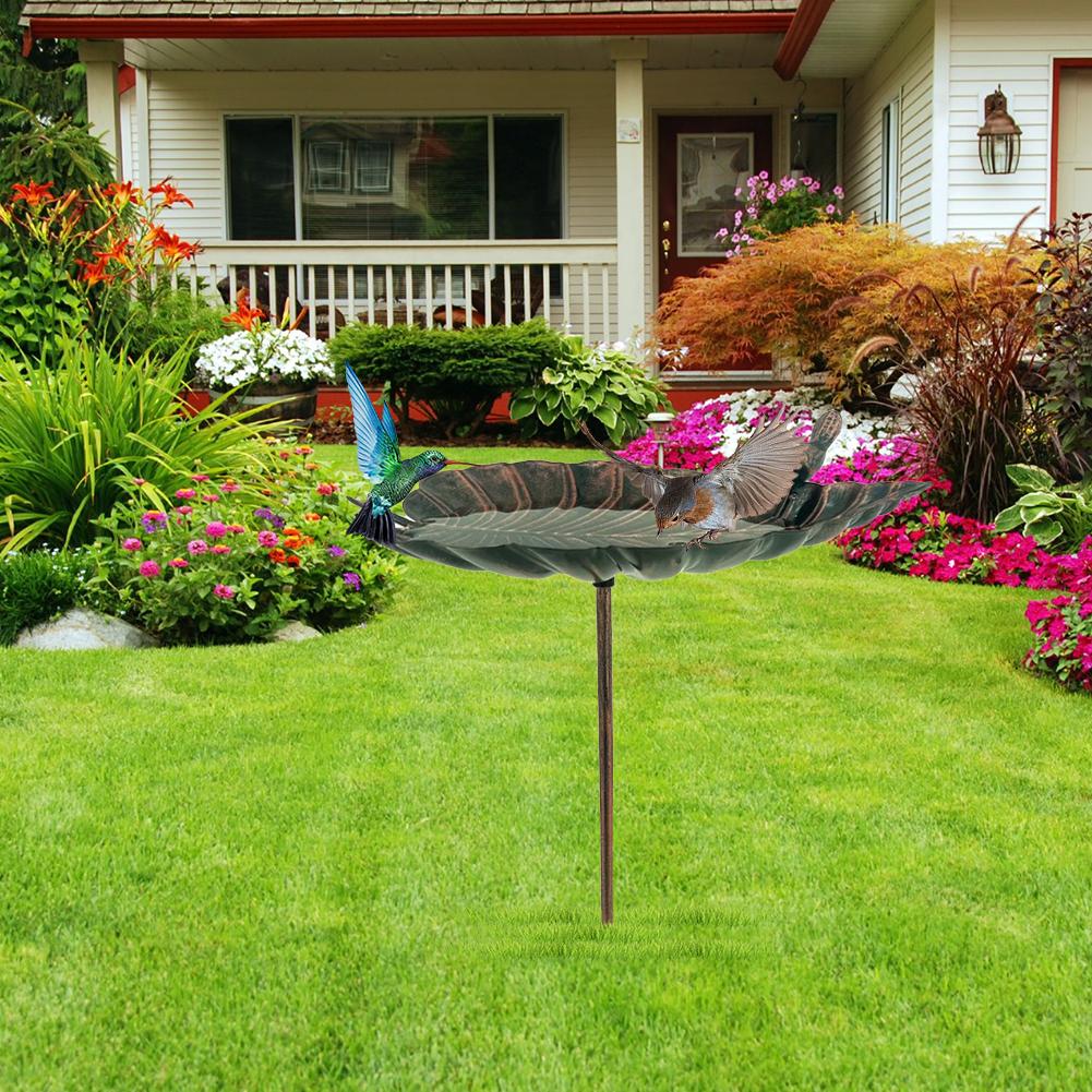 Outdoor Bird Bath Cast Iron Leaf-Shaped Water Bowl Garden Yard Bath Standing For Patio Pole Bal G0U4 Brown-1pcs
Outdoor Bird Bath Cast Iron Leaf-Shaped Water Bowl Garden Yard Bath Standing For Patio Pole Bal G0U4 Brown-1pcs