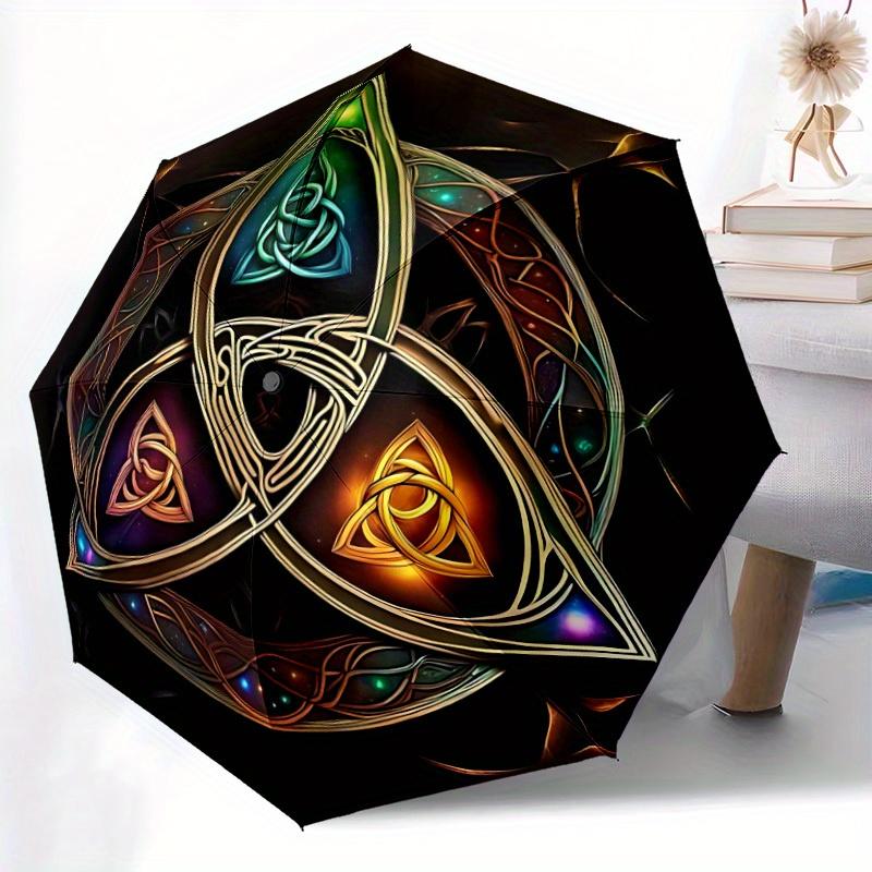1pc Celtic Knotwork Automatic Open/Close Umbrella - All-Season Portable Folding Parasol with 8-Rib Durable Frame, Compact Trav (as the picture,iron&8K)
1pc Celtic Knotwork Automatic Open/Close Umbrella - All-Season Portable Folding Parasol with 8-Rib Durable Frame, Compact Trav (as the picture,iron&8K)