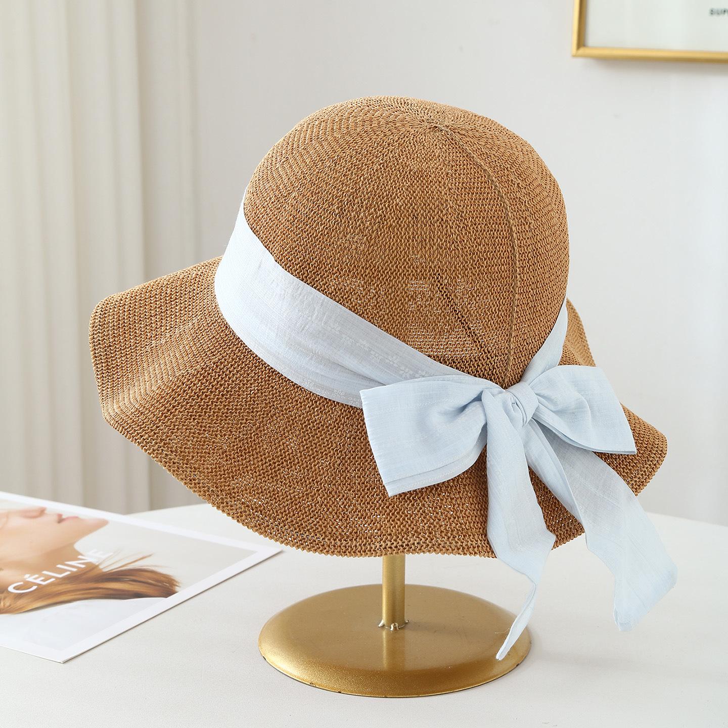 Fisherman Hat with Ribbon Bow, Bucket Hat Spring, Summer, Autumn, Windproof, Adult Women s Hat 56-58cm
Fisherman Hat with Ribbon Bow, Bucket Hat Spring, Summer, Autumn, Windproof, Adult Women s Hat 56-58cm