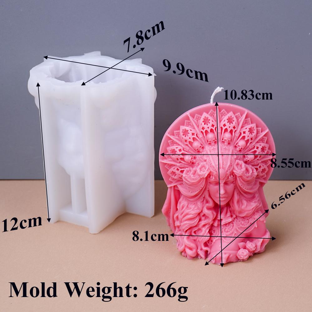 3D Half Body Queen Candle Silicone Mold DIY Goddess Plaster Crafts Mould Nordic Portrait Ornament Resin Molds Halloween Decor
3D Half Body Queen Candle Silicone Mold DIY Goddess Plaster Crafts Mould Nordic Portrait Ornament Resin Molds Halloween Decor