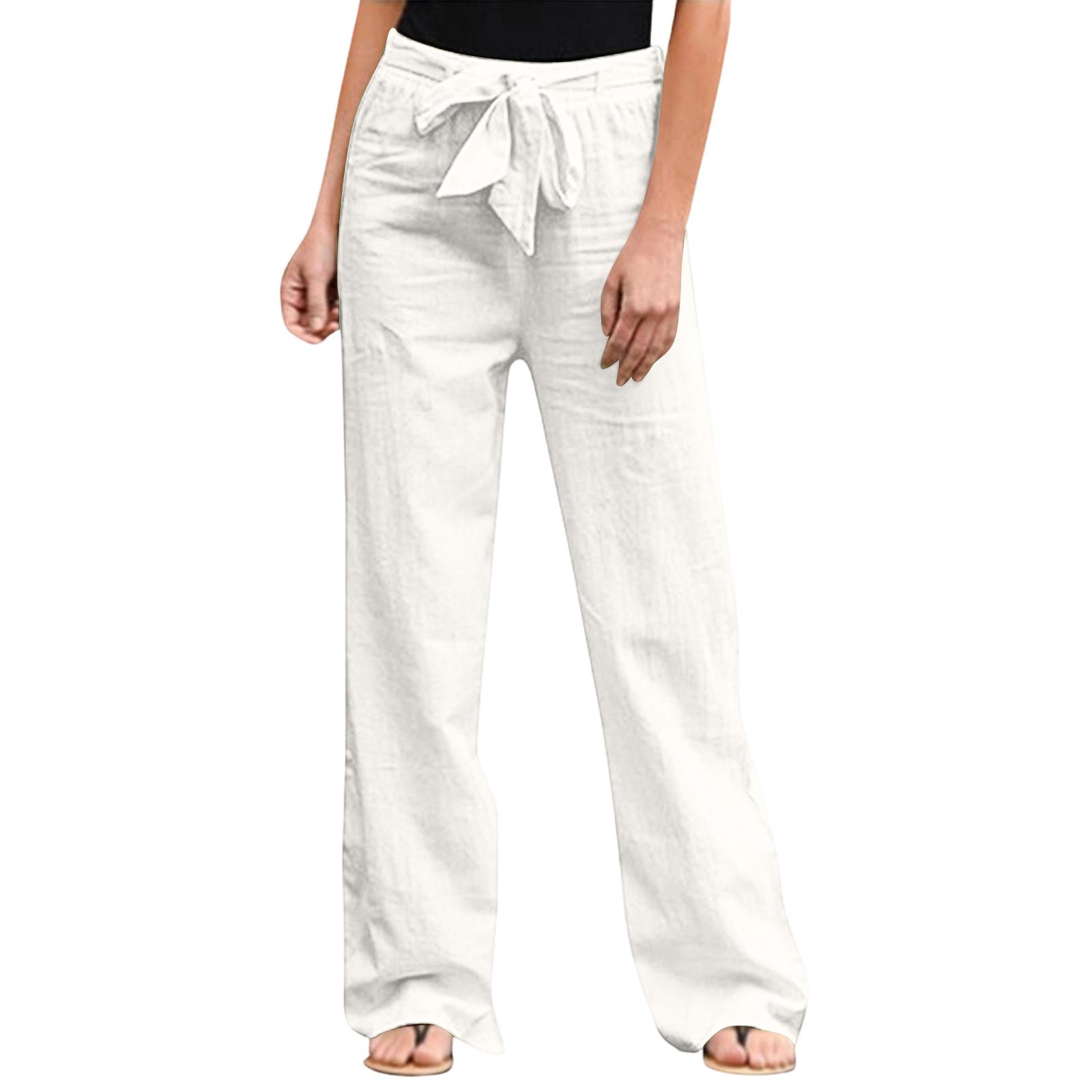 Women s Color Elastic Waist Breathable Loose Cotton And Linen Pants XL білий
Women s Color Elastic Waist Breathable Loose Cotton And Linen Pants XL білий