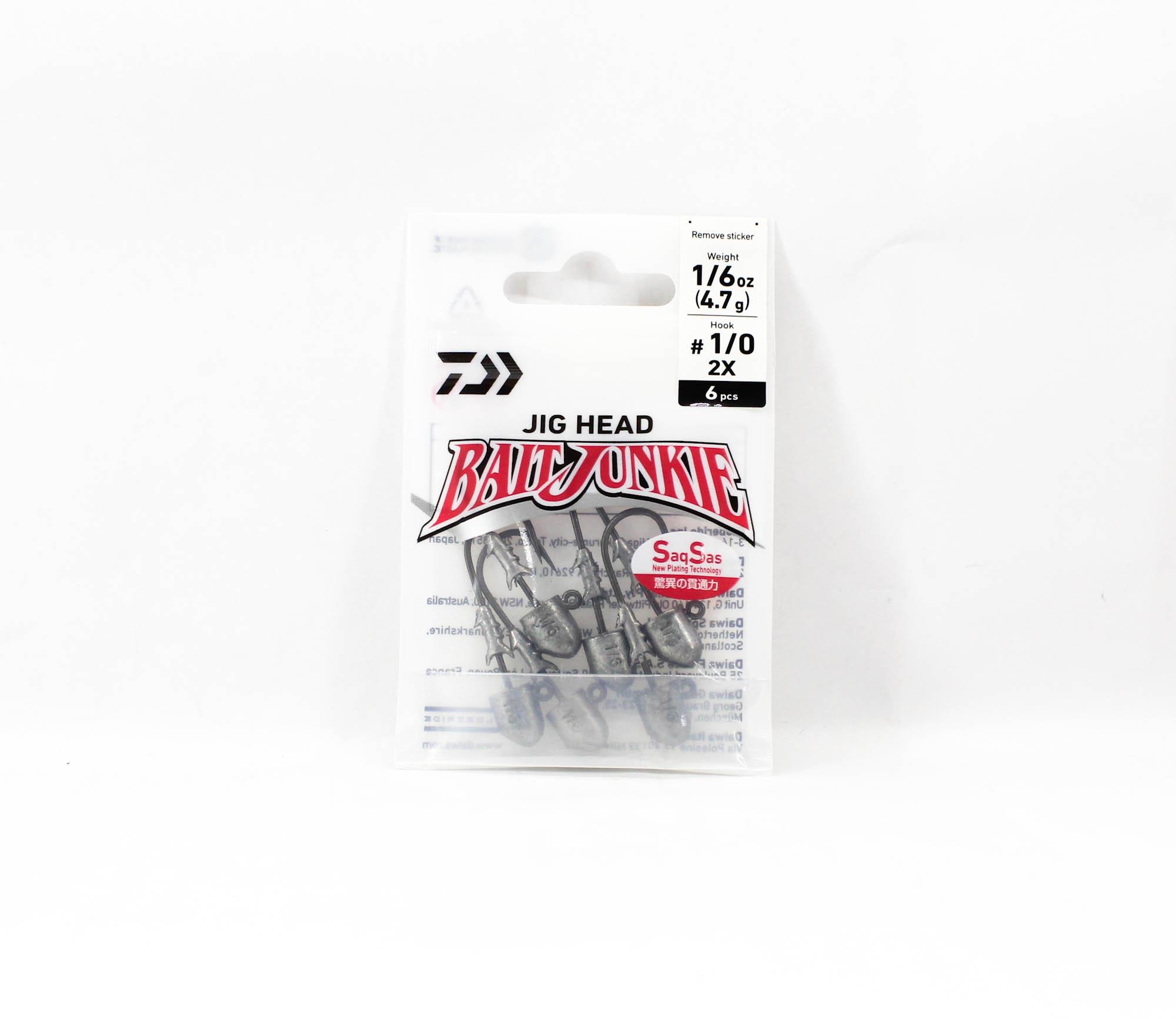Приманка Daiwa Jig Head Bait Junkie 1/6 унции 6 штук в упаковке Размер крючка 1/0 (3541)
Приманка Daiwa Jig Head Bait Junkie 1/6 унции 6 штук в упаковке Размер крючка 1/0 (3541)