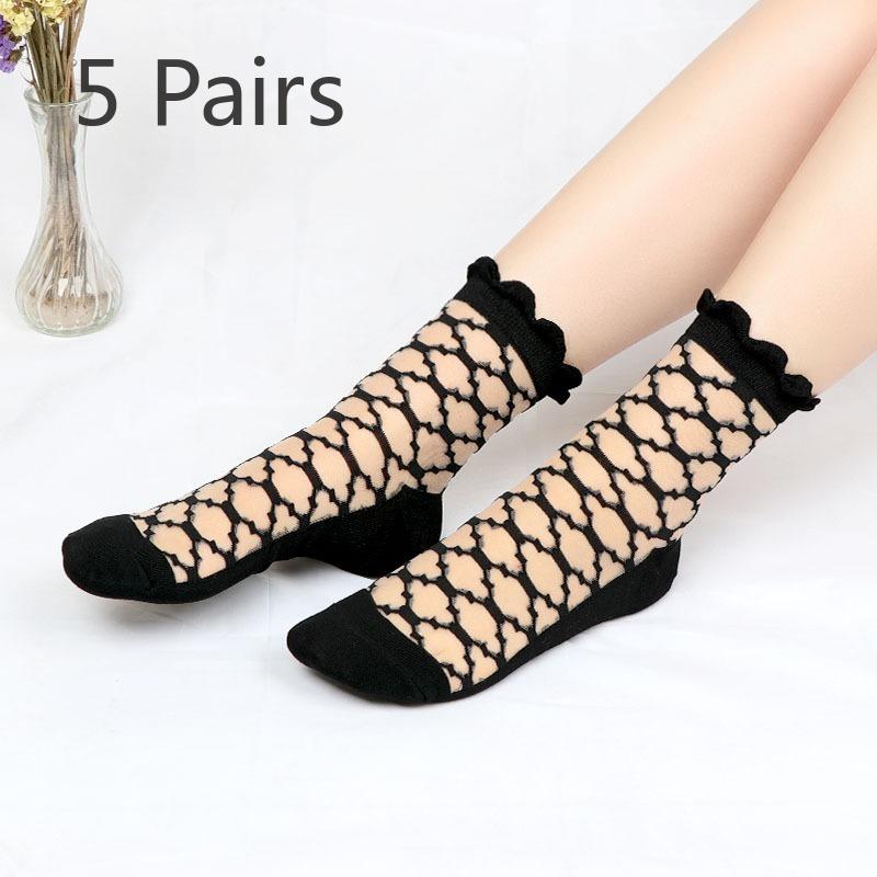 5 пар женских летних носков средней длины в горошек и полоску из ледяного шелка 5 Pairs
5 пар женских летних носков средней длины в горошек и полоску из ледяного шелка 5 Pairs