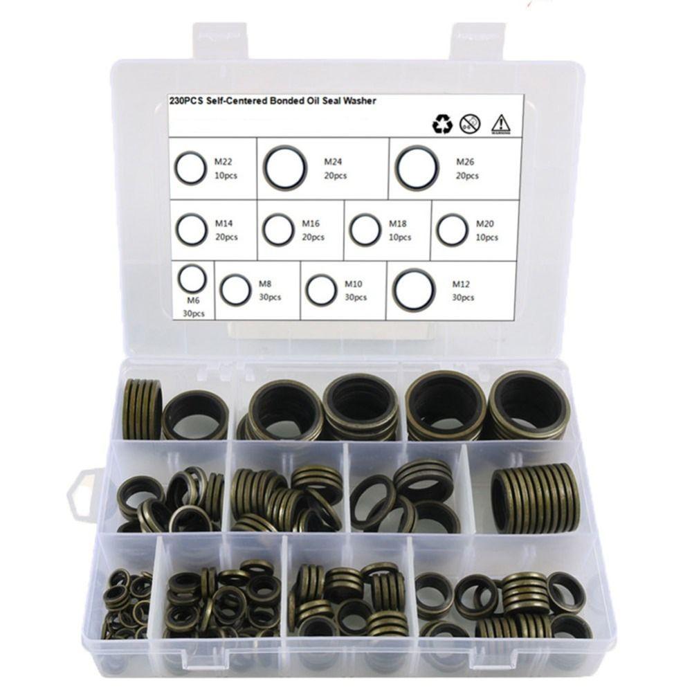 11 Metric Sizes Sealing Washer M6-M26 Oil Washers Gasket Assortment Kit Metal Washer Plug Sealing
11 Metric Sizes Sealing Washer M6-M26 Oil Washers Gasket Assortment Kit Metal Washer Plug Sealing