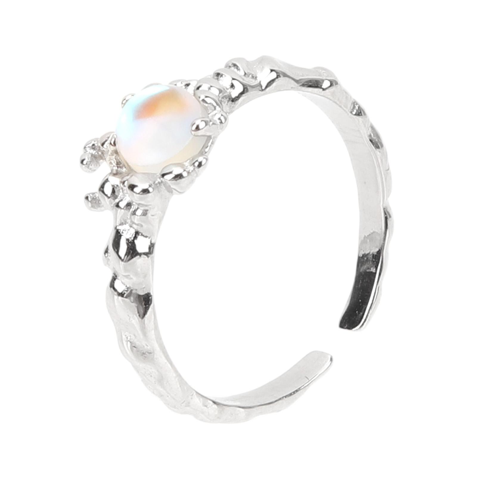 925 Sterling Silver Ring Women Fashionable Elegant Stone Open Ring Jewelry Accessory for Anniversary
925 Sterling Silver Ring Women Fashionable Elegant Stone Open Ring Jewelry Accessory for Anniversary