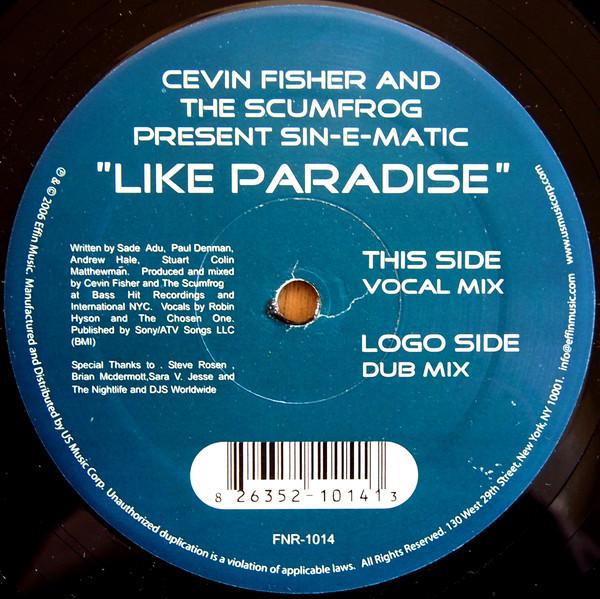 12inch Record SIN-E-MATIC - Like Paradise FNR10141 Effin 2006 US Dance & Electronica Used
12inch Record SIN-E-MATIC - Like Paradise FNR10141 Effin 2006 US Dance & Electronica Used