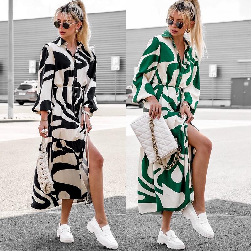 Spring and Autumn Fashion Printed Casual Pocket Long Skirt Lace Shirt Dress XL зелений
Spring and Autumn Fashion Printed Casual Pocket Long Skirt Lace Shirt Dress XL зелений