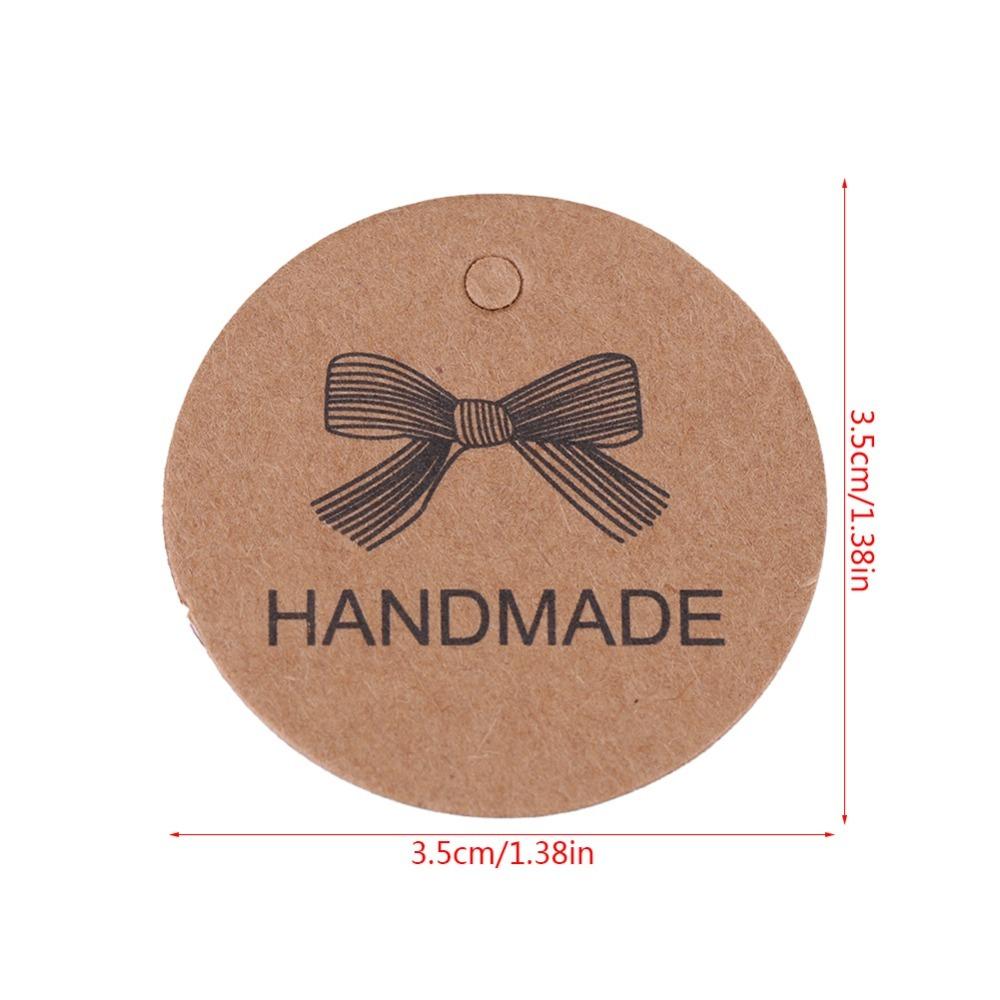 100pcs With String Handmade Hang Label Round Shape Kraft Paper Tags Gift Tags Home Made Crafts Bow Pattern
100pcs With String Handmade Hang Label Round Shape Kraft Paper Tags Gift Tags Home Made Crafts Bow Pattern