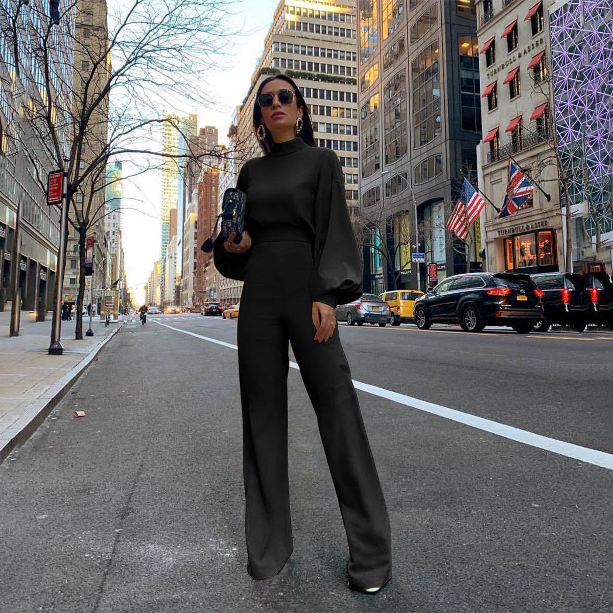 Autumn Fall Elegant Sexy Rompers Women Long Sleeve Casual Wide Legs Jumpsuits Solid Overalls S чёрный
Autumn Fall Elegant Sexy Rompers Women Long Sleeve Casual Wide Legs Jumpsuits Solid Overalls S чёрный