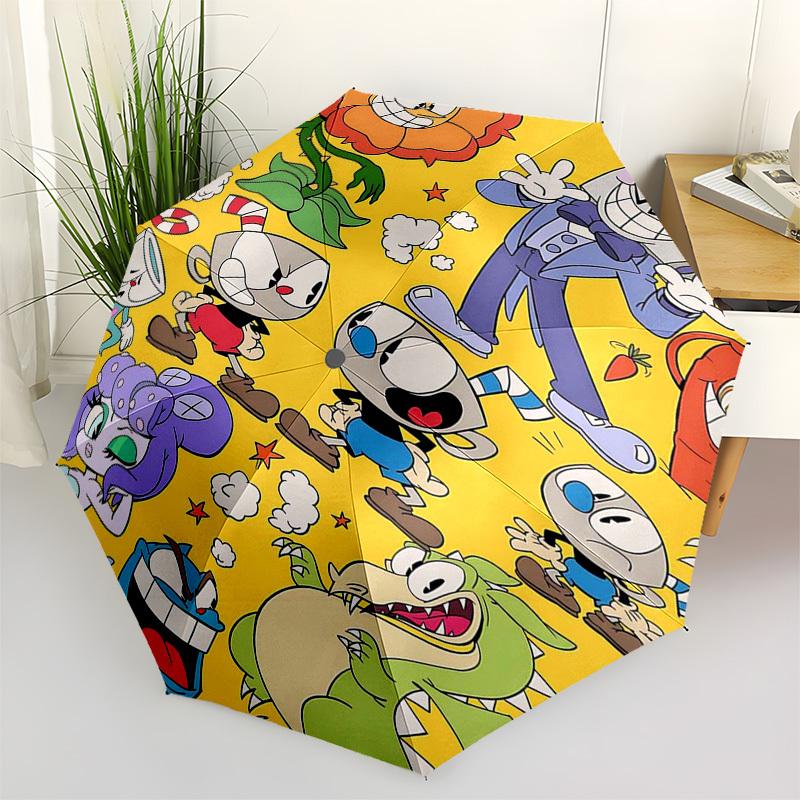 1pc Cuphead & Mugman Outdoor Umbrella - Automatic Opening/Closing, Portable 3-Fold Design with 8-Rib Iron Frame - Perfect Gift for Fans, Travelers, Da
1pc Cuphead & Mugman Outdoor Umbrella - Automatic Opening/Closing, Portable 3-Fold Design with 8-Rib Iron Frame - Perfect Gift for Fans, Travelers, Da