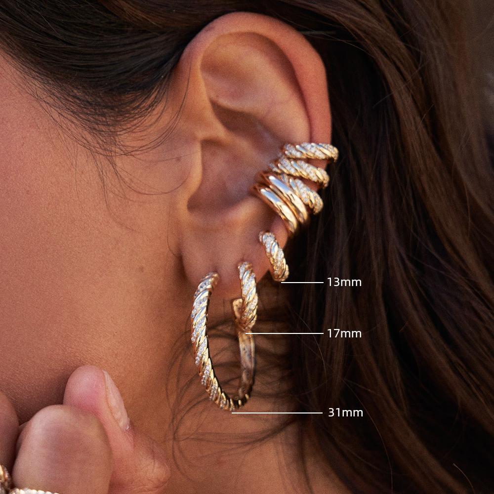 Vintage Gold Plated CZ Zircon Twist Hoop Earrings for Women Stackable Large Small Circle Earring Statement Zircon Girls Gift 13mm золотой
Vintage Gold Plated CZ Zircon Twist Hoop Earrings for Women Stackable Large Small Circle Earring Statement Zircon Girls Gift 13mm золотой