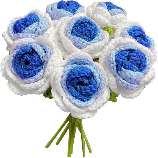 JOONOR 6PCS Hand-Woven Roses,Knitting Crochet Flower Bouquet,Crochet Handmade Red Rose Artificial Flowers,Wedding Decor Suitable for Anniversaries синій
JOONOR 6PCS Hand-Woven Roses,Knitting Crochet Flower Bouquet,Crochet Handmade Red Rose Artificial Flowers,Wedding Decor Suitable for Anniversaries синій