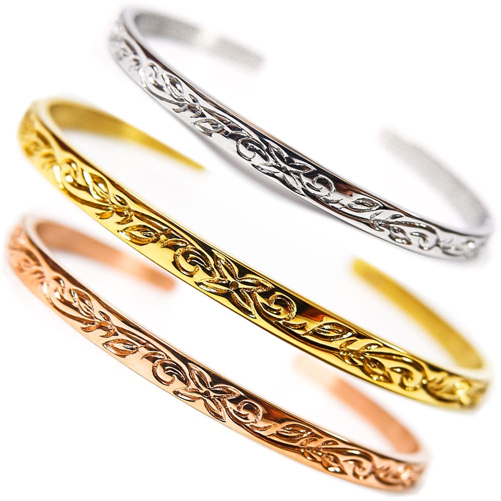 Hawaiian Jewelry Bangle Plumeria Scroll Honu M for Steel Silver Size 6.0cm (Mainly Men)
Hawaiian Jewelry Bangle Plumeria Scroll Honu M for Steel Silver Size 6.0cm (Mainly Men)