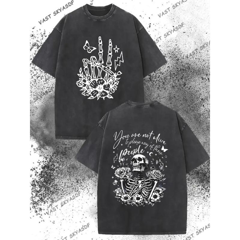 European Size Men s Vintage Washed Cotton T-Shirt with You Are Not Your Past Quote & Pink/Black Skull Floral Print - Soft Short Sleeve Round Neck Tee S чёрный
European Size Men s Vintage Washed Cotton T-Shirt with You Are Not Your Past Quote & Pink/Black Skull Floral Print - Soft Short Sleeve Round Neck Tee S чёрный