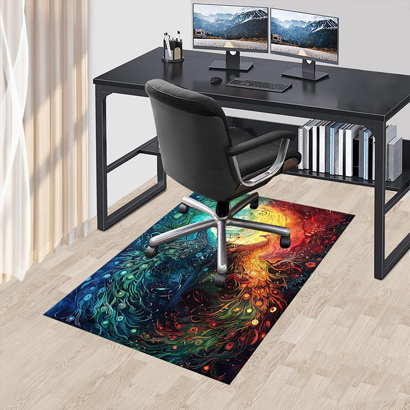 Colorful Peacock Chair Mat: Office Carpet, Oversized Rug for Home Decor, Sofa Mat, Desk Pad Gift Suitable for Bedroom, Living Room, Any Room 60cm by 90cm
Colorful Peacock Chair Mat: Office Carpet, Oversized Rug for Home Decor, Sofa Mat, Desk Pad Gift Suitable for Bedroom, Living Room, Any Room 60cm by 90cm