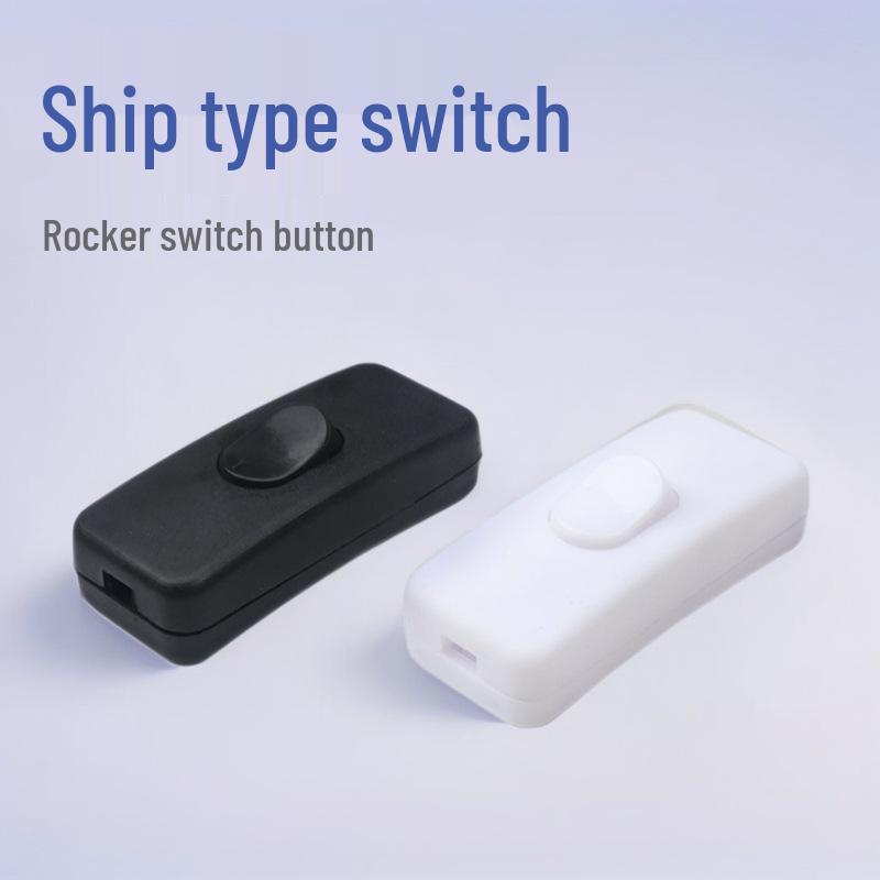 303 Boat-shaped Inline Desk Lamp Rocker Switch - In Stock 303 Inline Switch Black
303 Boat-shaped Inline Desk Lamp Rocker Switch - In Stock 303 Inline Switch Black
