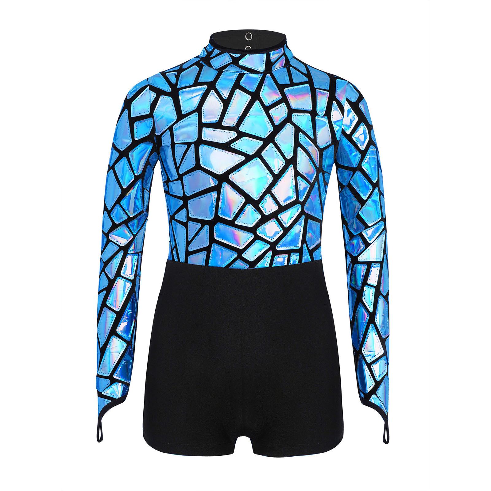 Дитячий металізований блискучий танцювальний комбінезон з високим коміром, довгими рукавами, вирізом на спині, купальник, костюм для виступу на сцені, змагань 15-16 Years світло-фіолетового кольору
Дитячий металізований блискучий танцювальний комбінезон з високим коміром, довгими рукавами, вирізом на спині, купальник, костюм для виступу на сцені, змагань 15-16 Years світло-фіолетового кольору